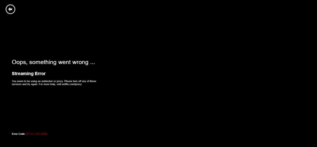 Netflix Error
