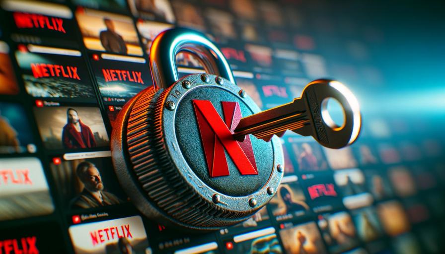 A digital key unlocking global access to Netflix content.